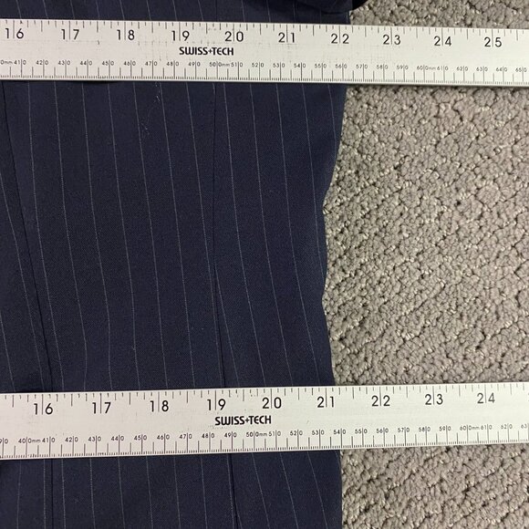 Hart Schaffner Marx Gold Trumpeter Sport Coat Blazer Men's 42 XL Blue Pinstripe - Picture 9 of 14